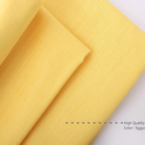 Bahan Sprei Katun CVC Plaindye Warna Kuning Telur (Eggyolk)