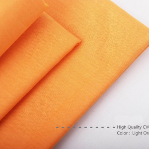Bahan Kain Sprei Cotton CVC Plaindye Warna Light Orange