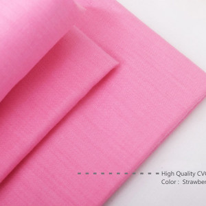 Bahan Kain Spei Katun CVC Warna Strawberry High Quality