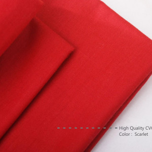 Bahan Kain Sprei Cotton CVC Warna Merah Scarlet High Quality