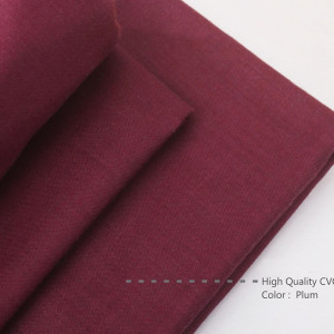 Bahan Spei Katun CVC Warna Merah Plum