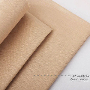 Bahan Kain Sprei Cotton CVC Plaindye Mocca Lebar 240 cm