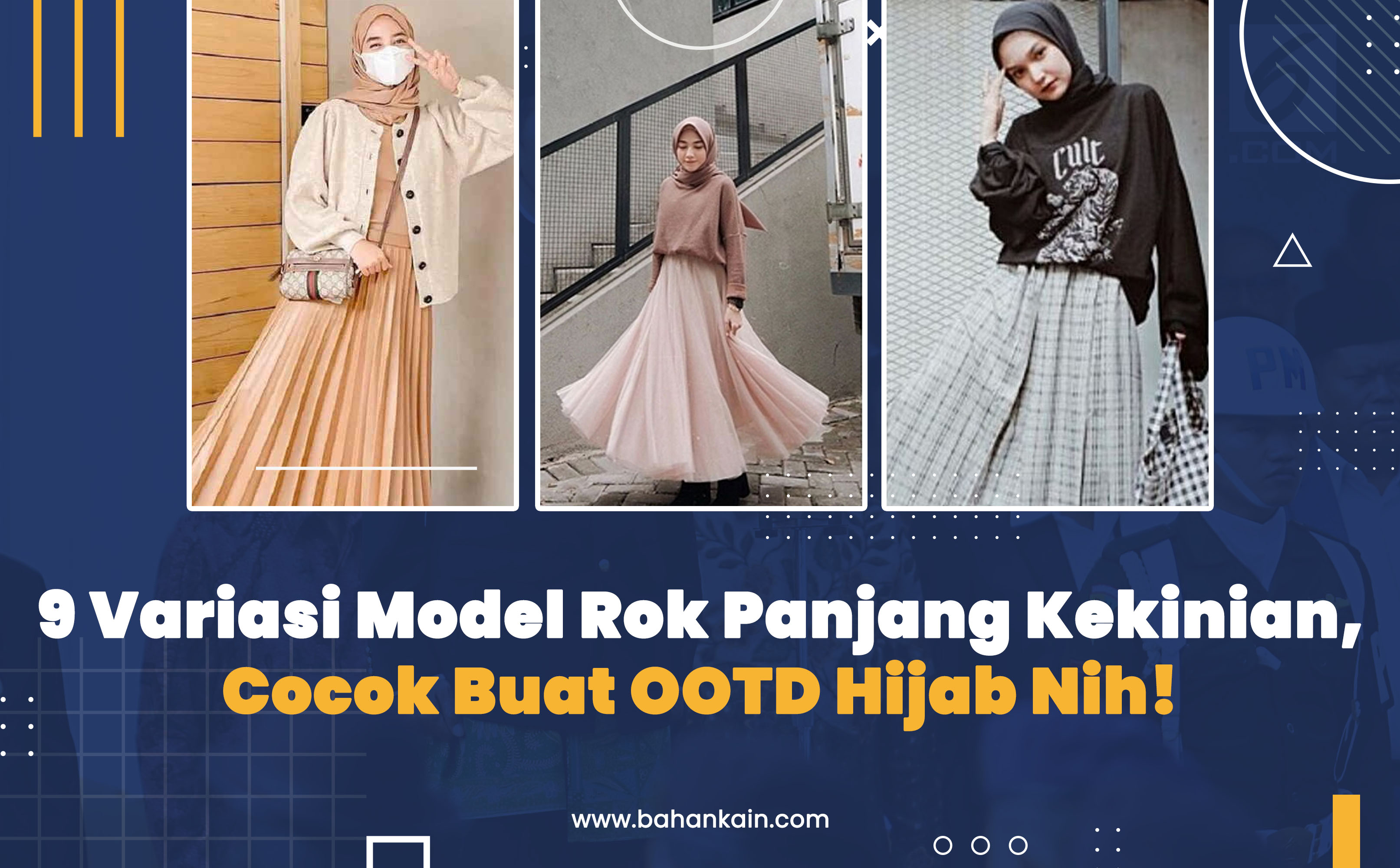 9 Variasi Model Rok Panjang Kekinian, Cocok Buat OOTD Hijab Nih!
