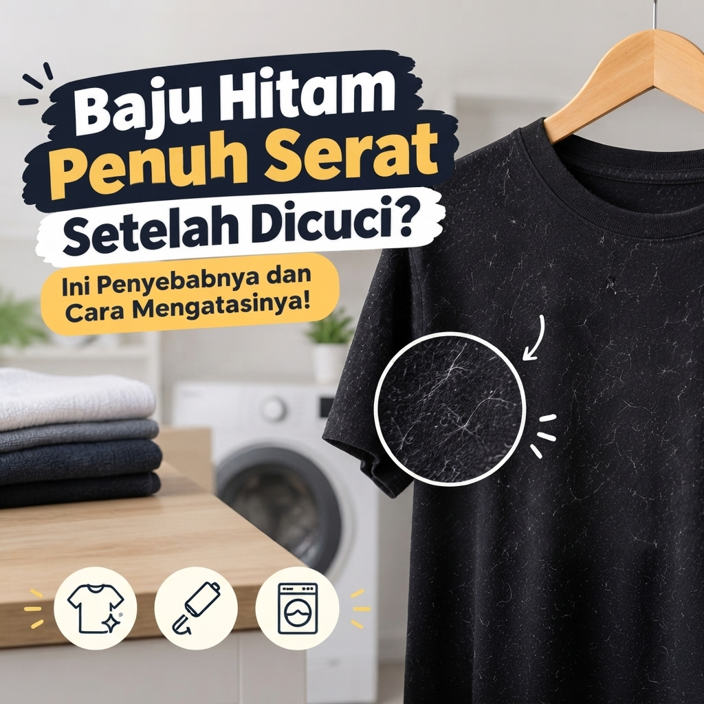 Baju Hitam Penuh Serat Putih Setelah Dicuci? Ini Penyebabnya dan Cara Mengatasinya!