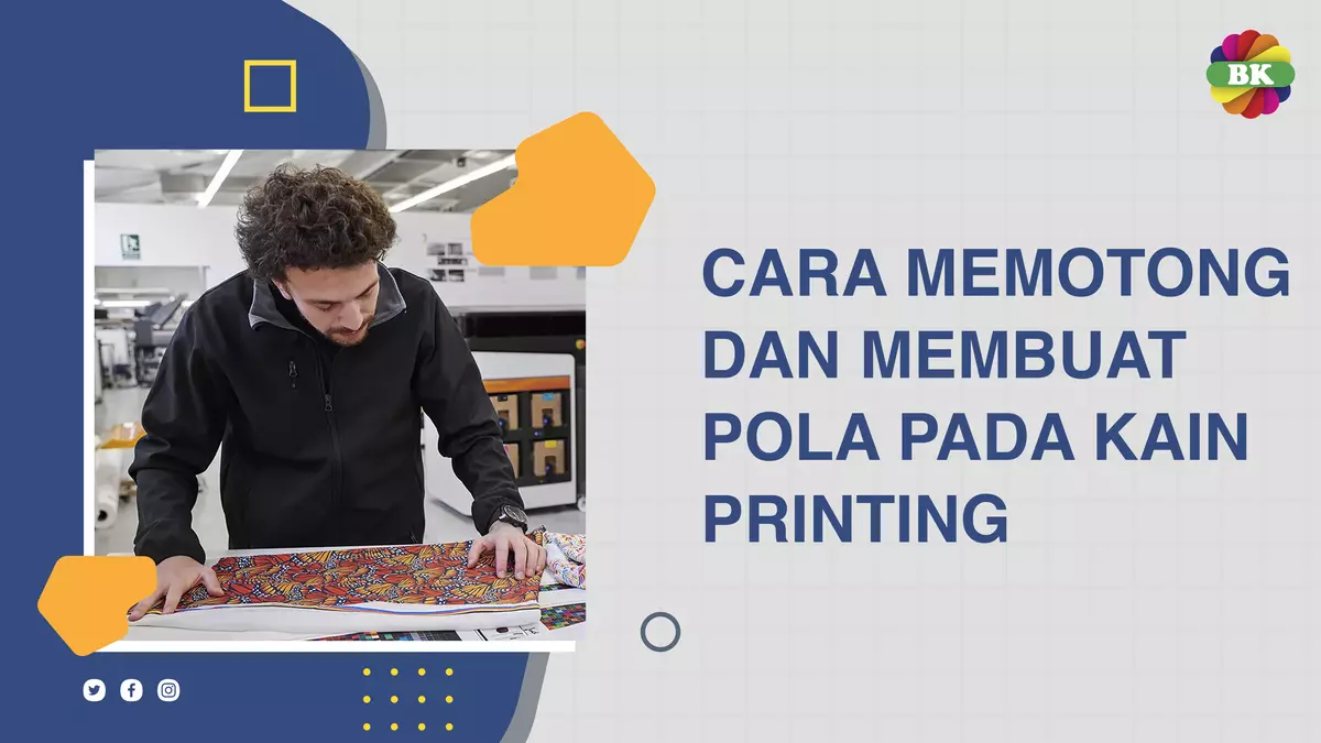 Cara Memotong dan Membuat Pola Pada Kain Printing