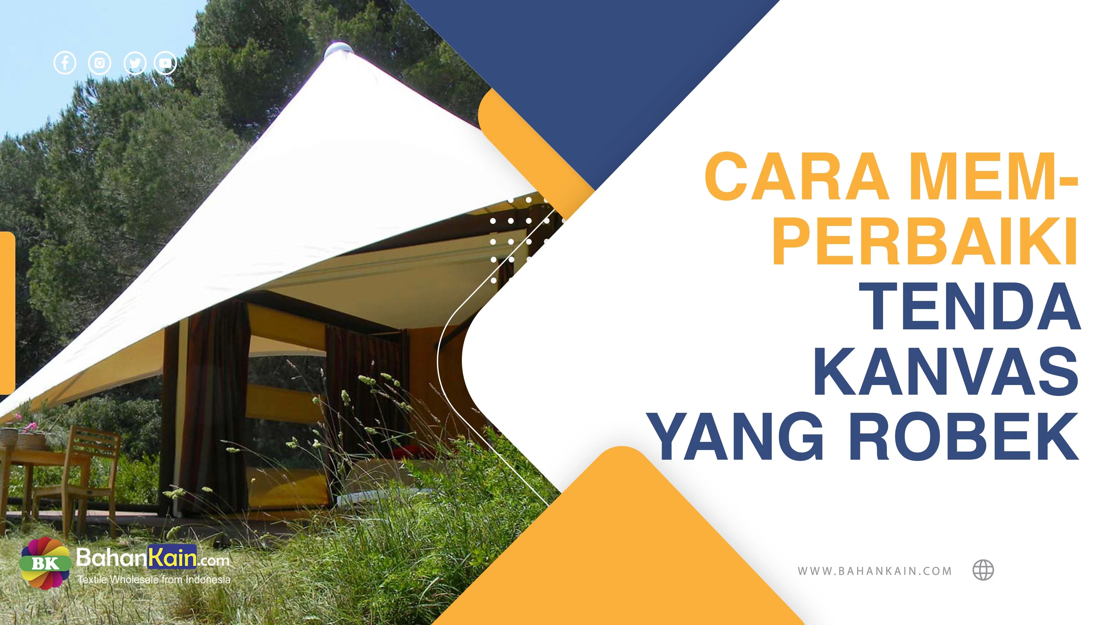 CARA MEMPERBAIKI TENDA KANVAS YANG ROBEK 