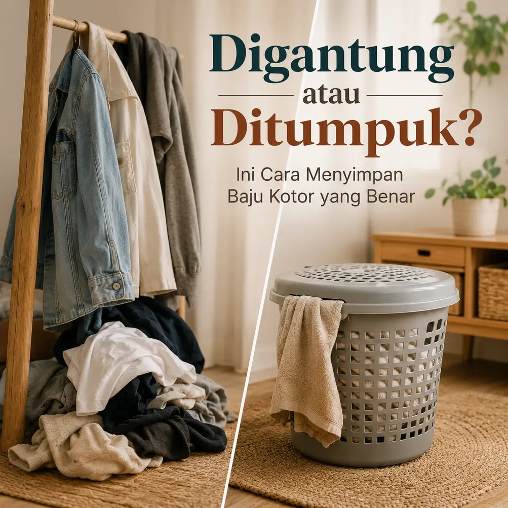 Digantung atau Ditumpuk? Ini Cara Menyimpan Baju Kotor yang Benar