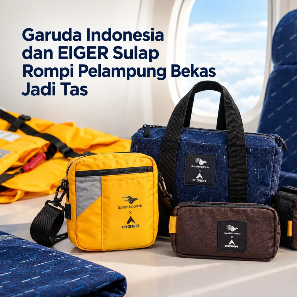 Garuda Indonesia X EIGER Sulap Rompi Pelampung Bekas Jadi Tas