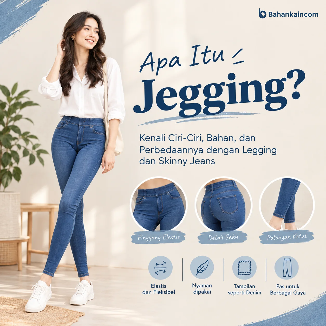 Jegging, Celana Mirip Jeans yang Nyaman Sekaligus Stylish