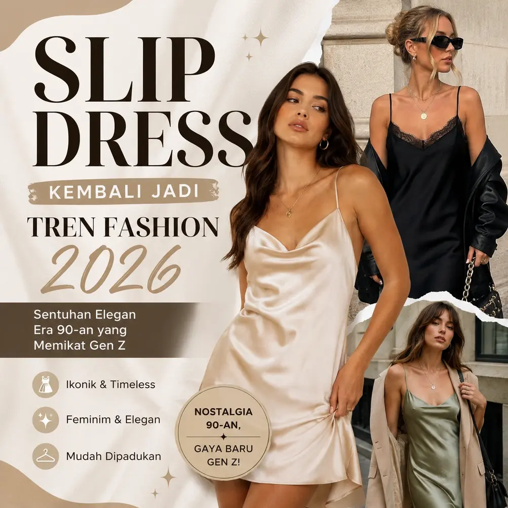 Kembalinya Estetika Slip Dress, Sentuhan Elegan Era 90-an yang Memikat Gen Z