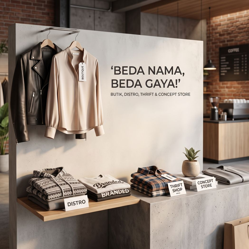 Macam-Macam Istilah Toko Baju: Jangan Mengaku Pecinta Fashion Kalau Belum Tahu Bedanya Butik, Distro, dan Concept Store!
