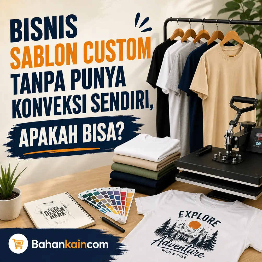 Modal Kecil Mau Bisnis Sablon Custom? Ini Caranya Tanpa Konveksi