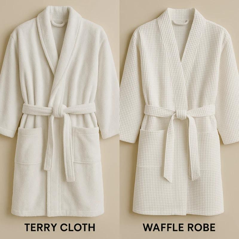 Perbedaan Bathrobe Terry dan Waffle, Mana yang Lebih Cocok Untukmu?