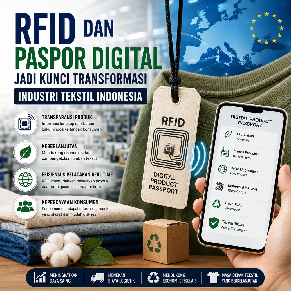 RFID dan Paspor Digital Diproyeksikan Jadi Kunci Daya Saing Baru Industri Tekstil