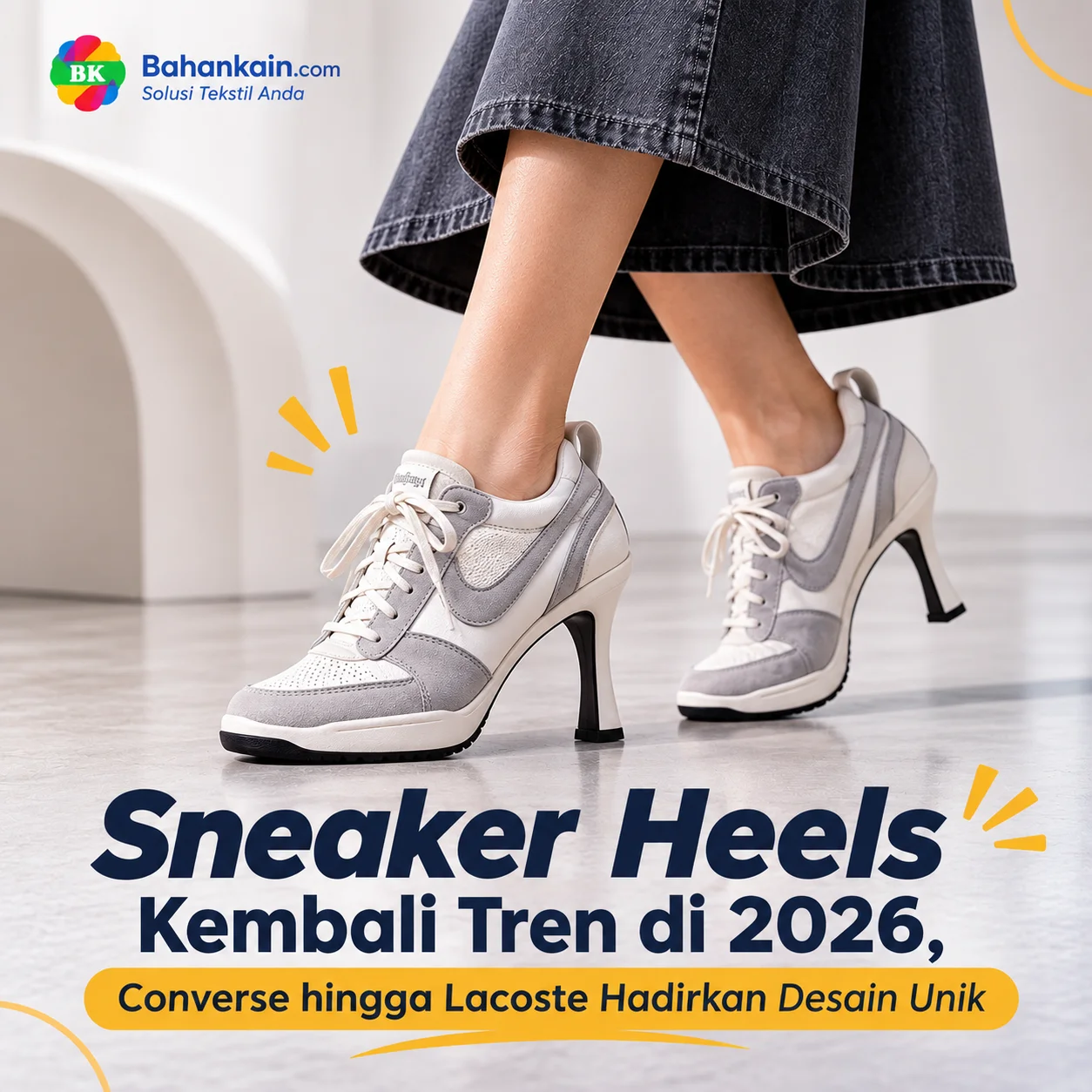 Tren Sneak-heels, Perpaduan Sneakers dan High Heels yang Unik