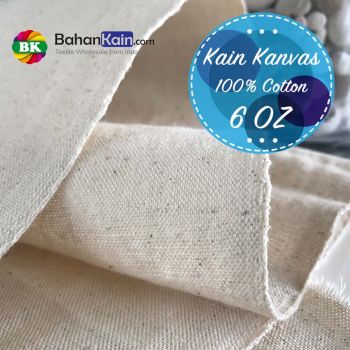 Kain Kanvas Katun 6 Oz Lebar 120 cm