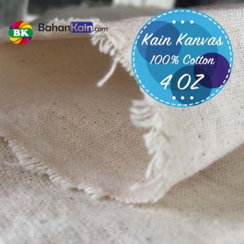 Kain Kanvas Katun 4 OZ Lebar 160 cm