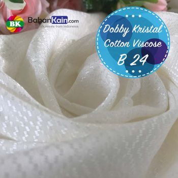 Kain Dobby Kristal Katun Viscose Broken White - B 24