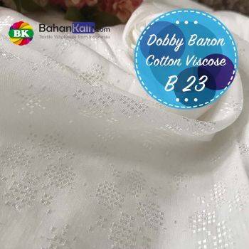 Kain Dobby Baron Viscose White - B 23