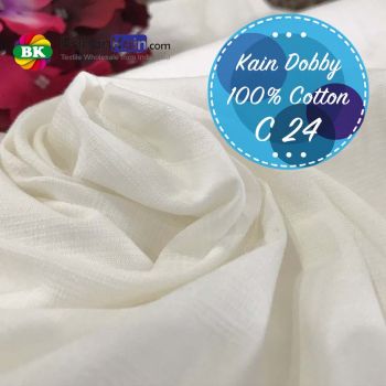 Kain Dobby Katun Salur Kombinasi C 24 Lebar 150 CM