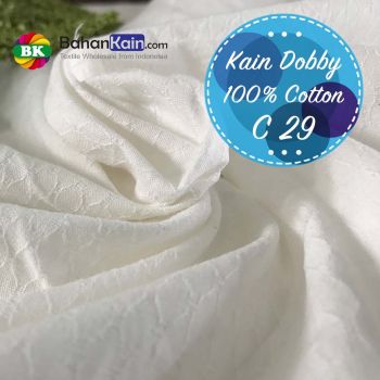 Kain Dobby 100% Katun Motif C 29 Lebar 150 CM