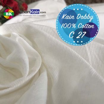 Kain Dobby 100% Katun Motif Garis C 27 Lebar 150 cm