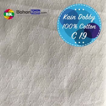 Kain Dobby 100% Cotton Motif C 19 Lebar 150 CM