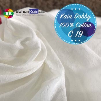 Kain Dobby 100% Cotton Motif C 19 Lebar 150 CM