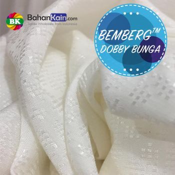 Kain Bemberg Dobby Motif Bunga