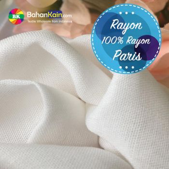 Kain Rayon Paris Putih Lebar 115 CM