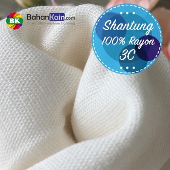 Kain Shantung 3C Putih Lebar 115 CM