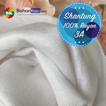 Kain Shantung 3A Putih Lebar 115 CM
