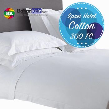 Sprei Hotel 100% Cotton 300 Thread Count Putih