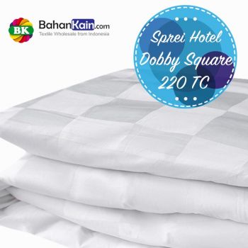 Sprei Hotel 100% Cotton Dobby Kotak 220 TC