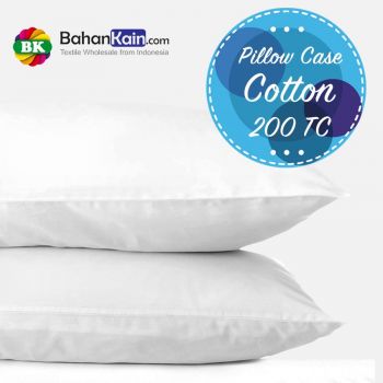 Pillow Case: Sarung Bantal Hotel Cotton 200 TC Putih