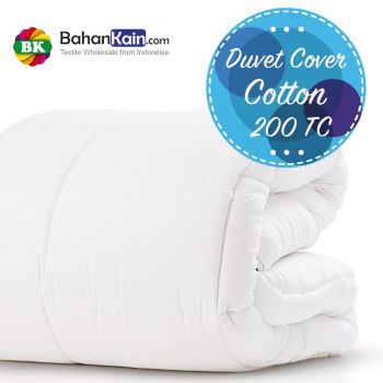 Duvet Cover Hotel Cotton 200 TC Putih