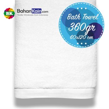 Bath Towel: Handuk Hotel size 60x120 Gramasi 360 Gr Putih