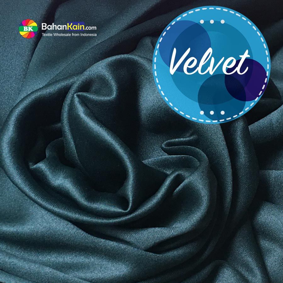 jual kain satin velvet polos