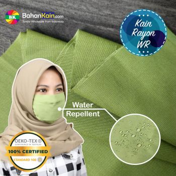 Kain Rayon Water Repellent Warna Hijau