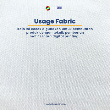 Kain Baby Kanvas Polyester Warna Putih