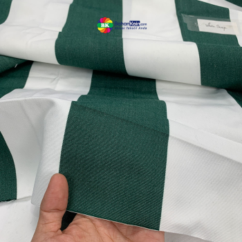 Kain Canvas White Green Stripe