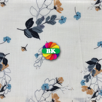 Kain Cotton Slub Motif Bunga