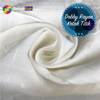 Kain Dobby Rayon Kotak Titik