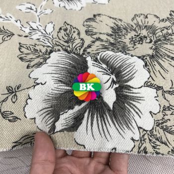 Kain Kanvas Print Motif Bunga