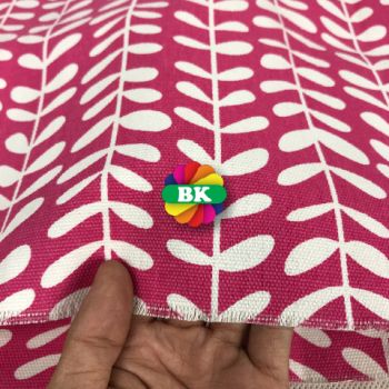 Kain Kanvas Print Motif Daun Kelor