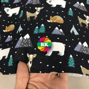 Kain Kanvas Print Motif Hewan Kutub