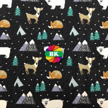 Kain Kanvas Print Motif Hewan Kutub