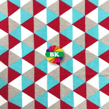Kain Kanvas Print Motif Segitiga