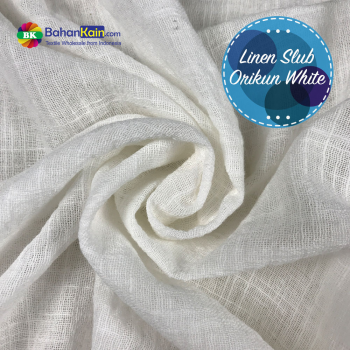 Kain Linen Slub Orikun White