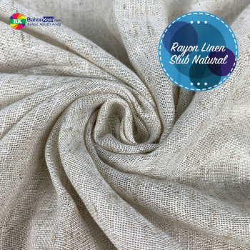 Kain Rayon Linen Slub Natural